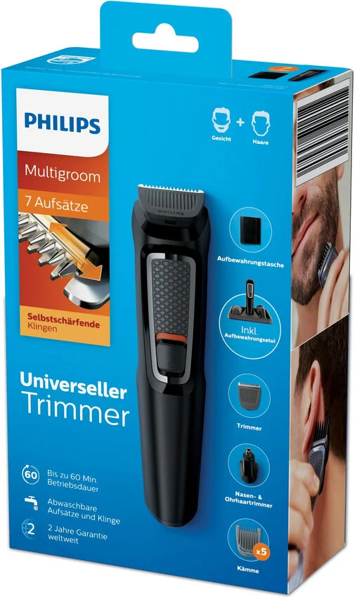 Philips MULTIGROOM Series 3000 MG3721/14 tagliacapelli Nero Nichel-Metallo Idruro (NiMH)