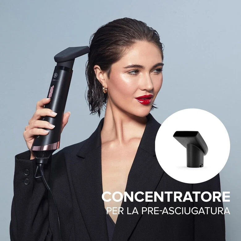 Bellissima Imetec Ceramic Air, Modellatore aria calda 3 in 1, per capelli corti e medi, 800 W, modella e asciuga, rivestimento ceramico, 2 combinazioni aria/temperatura, colpo aria fredda, c