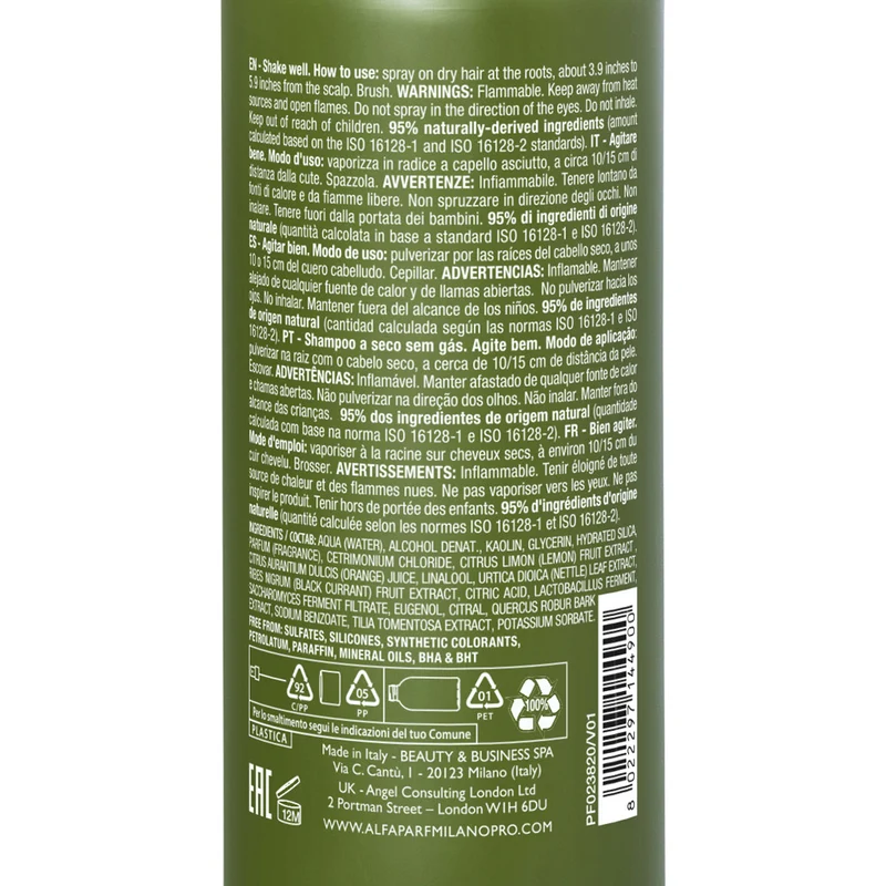 Alfaparf Milano Benvoleo Leave-In & Refresh Perfect Again Mist 150ml - shampoo secco bifasico