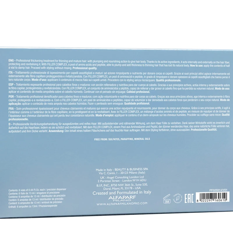 Alfaparf Milano Semi Di Lino Density Thickening Lotion 6x13ml - trattamento ispessente capelli assottigliati