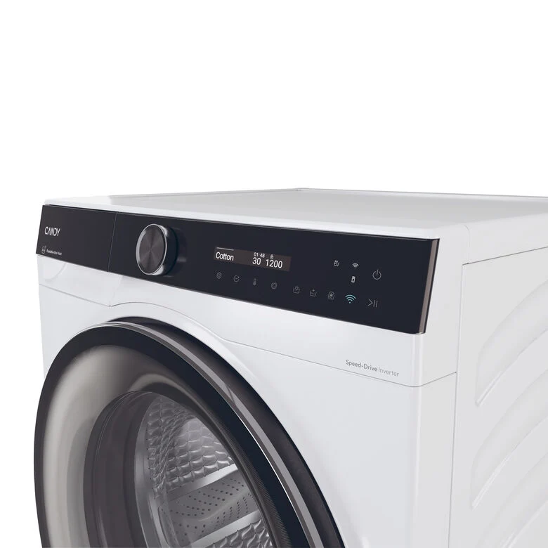 Candy BWS 6106B8-S Lavasciuga A Libera Installazione 10 Kg, 1600 Giri, Prowash&Dry, Wi-Fi + Bluetooth, Proactive Ecowash, Soft Drum, Classe D, Nero Bianco