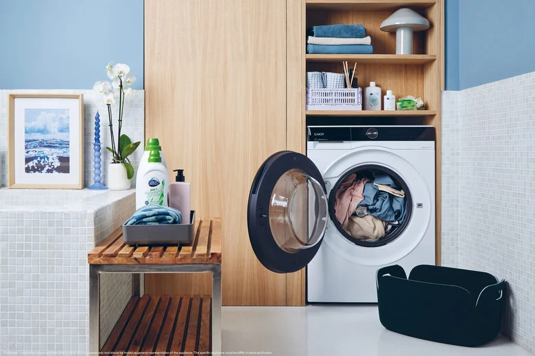Candy BWS 6106B8-S Lavasciuga A Libera Installazione 10 Kg, 1600 Giri, Prowash&Dry, Wi-Fi + Bluetooth, Proactive Ecowash, Soft Drum, Classe D, Nero Bianco