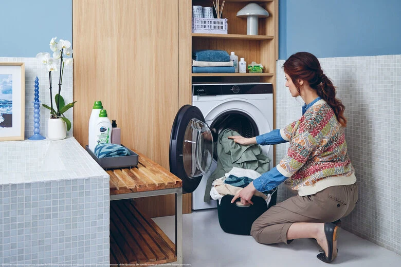 Candy BWS 6106B8-S Lavasciuga A Libera Installazione 10 Kg, 1600 Giri, Prowash&Dry, Wi-Fi + Bluetooth, Proactive Ecowash, Soft Drum, Classe D, Nero Bianco