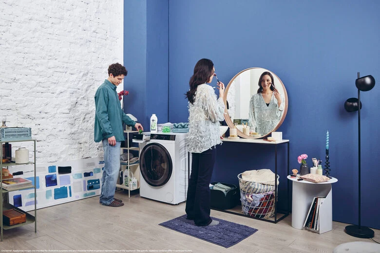Candy BWS 6106B8-S Lavasciuga A Libera Installazione 10 Kg, 1600 Giri, Prowash&Dry, Wi-Fi + Bluetooth, Proactive Ecowash, Soft Drum, Classe D, Nero Bianco