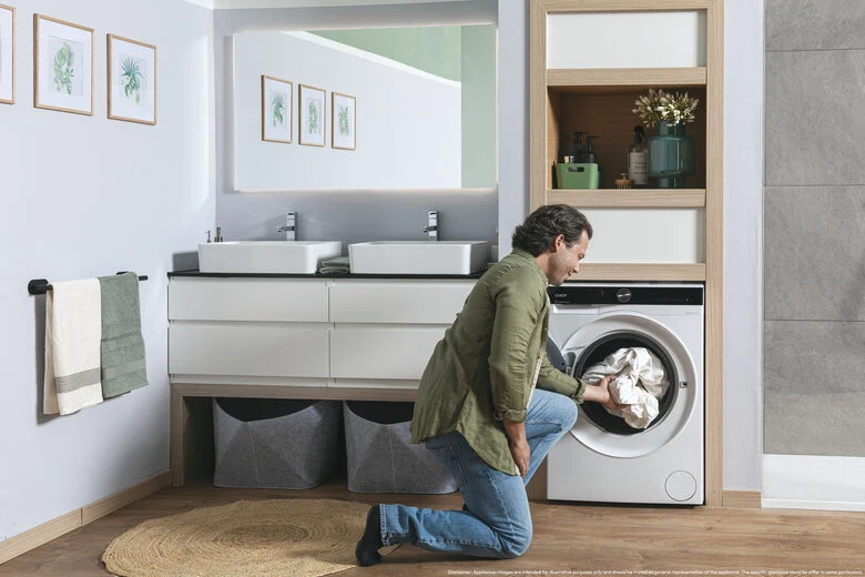 Candy BWS 6106B8-S Lavasciuga A Libera Installazione 10 Kg, 1600 Giri, Prowash&Dry, Wi-Fi + Bluetooth, Proactive Ecowash, Soft Drum, Classe D, Nero Bianco