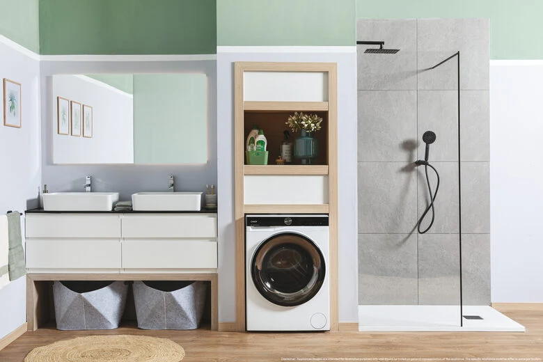 Candy BWS 6106B8-S Lavasciuga A Libera Installazione 10 Kg, 1600 Giri, Prowash&Dry, Wi-Fi + Bluetooth, Proactive Ecowash, Soft Drum, Classe D, Nero Bianco