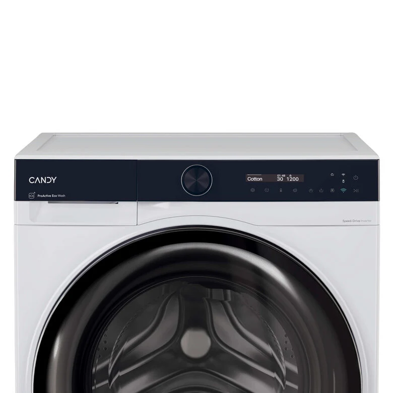 Candy BWS 6106B8-S Lavasciuga A Libera Installazione 10 Kg, 1600 Giri, Prowash&Dry, Wi-Fi + Bluetooth, Proactive Ecowash, Soft Drum, Classe D, Nero Bianco
