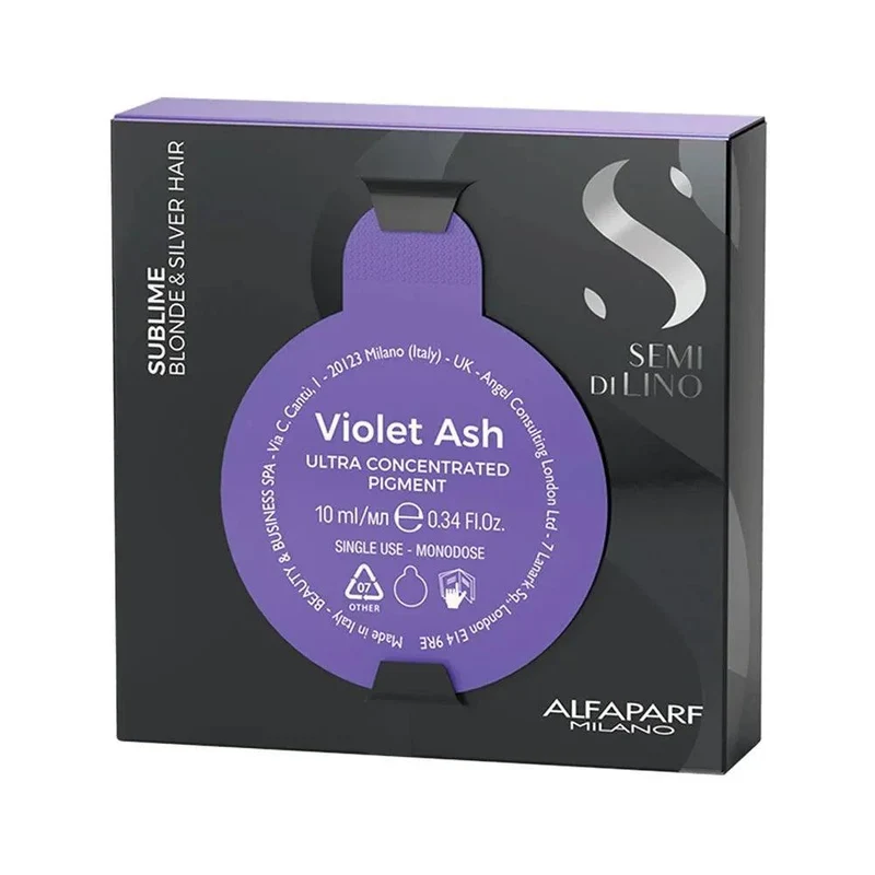Alfaparf Milano Semi di Lino Sublime Violet Ash Pigmento Ultra Concentrato Viola Blu Antigiallo 10ml