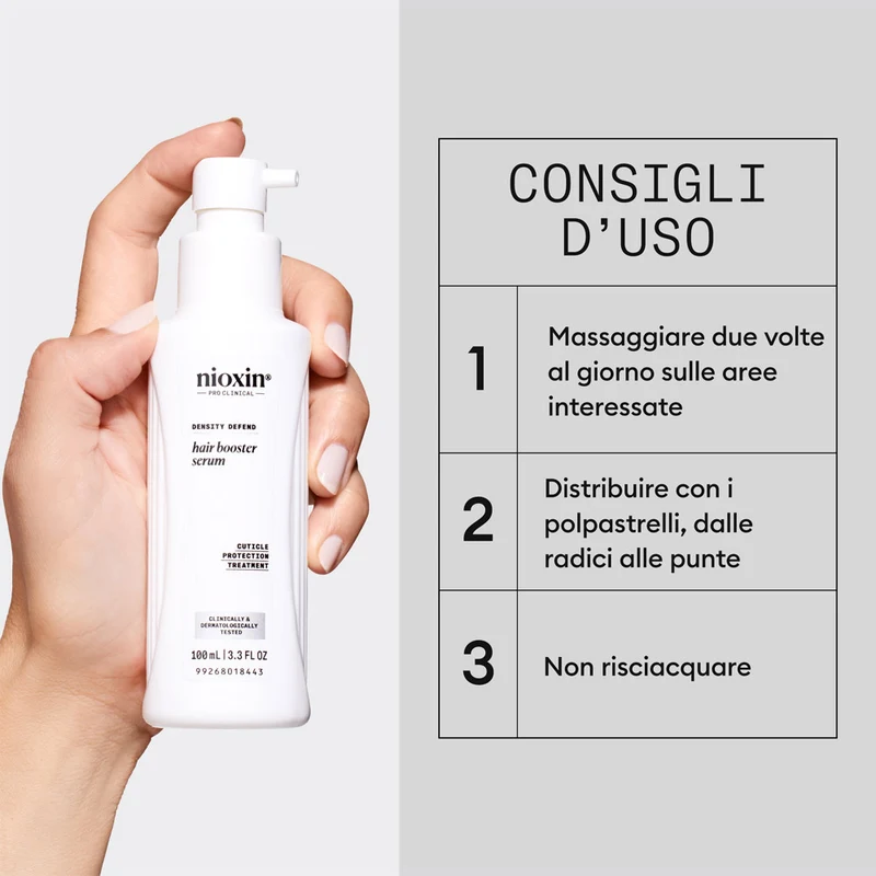 Nioxin Hair Booster Serum 100ml - siero idratante assottigliamento avanzato
