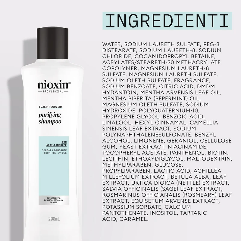 Nioxin Scalp Recovery Purifying Shampoo 200ml - shampoo purificante riequilibrante