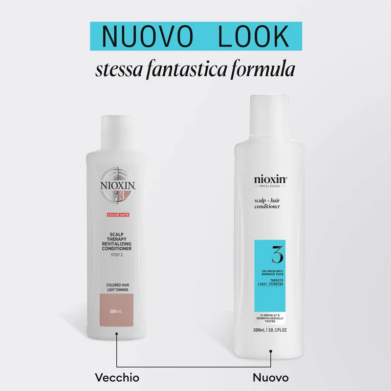 Nioxin Sistema 3 Scalp + Hair Conditioner 300ml - balsamo anti assottigliamento lieve