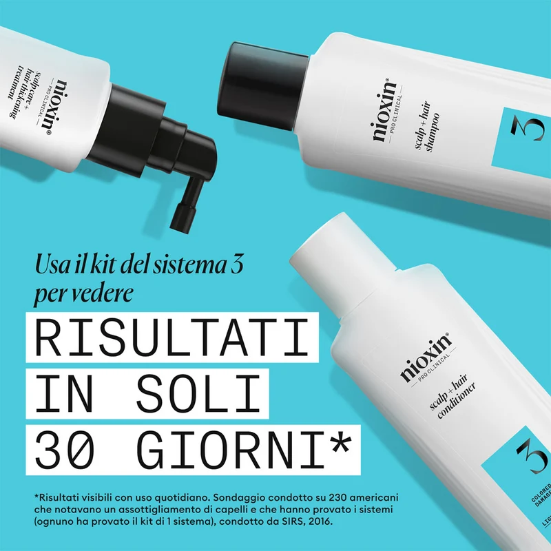 Nioxin Sistema 3 Scalp + Hair Shampoo 300ml - shampoo anti assottigliamento lieve