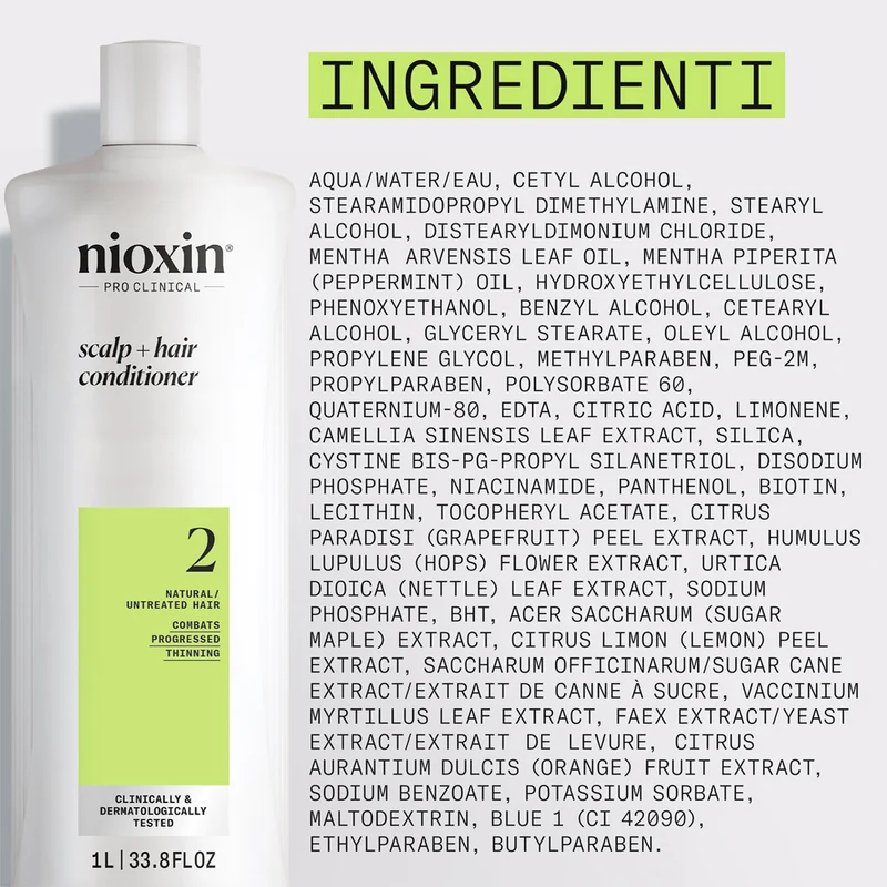 Nioxin Sistema 2 Scalp + Hair Conditioner 1000ml - balsamo anti assottigliamento avanzato