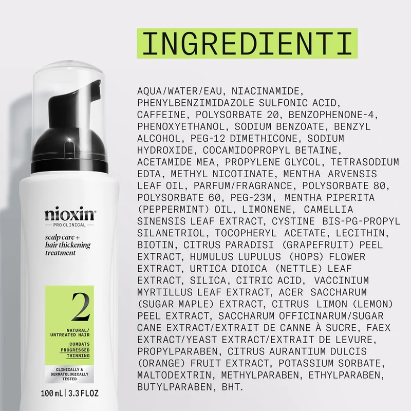 Nioxin Sistema 2 Scalp + Hair Thickening Serum 100ml - siero anti assottigliamento avanzato