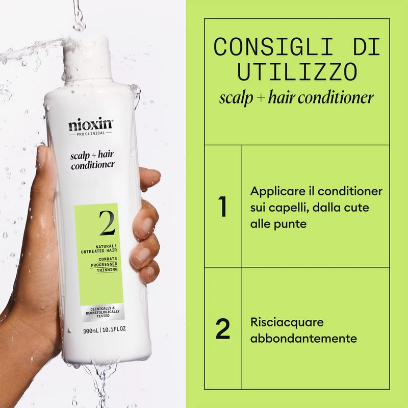 Nioxin Sistema 2 Scalp + Hair Conditioner 300ml - balsamo anti assottigliamento avanzato