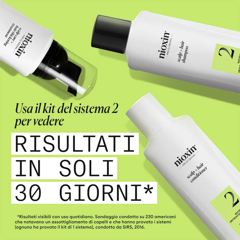 Nioxin Sistema 2 Scalp + Hair Shampoo 300ml - shampoo anti assottigliamento avanzato
