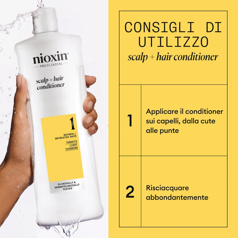 Nioxin Sistema 1 Scalp Hair Conditioner 1000ml - balsamo anti assottigliamento lieve