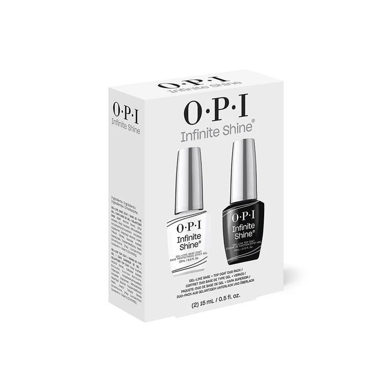 OPI Infinite Shine Coffret Base 15ml + Top Coat 15ml - cofanetto