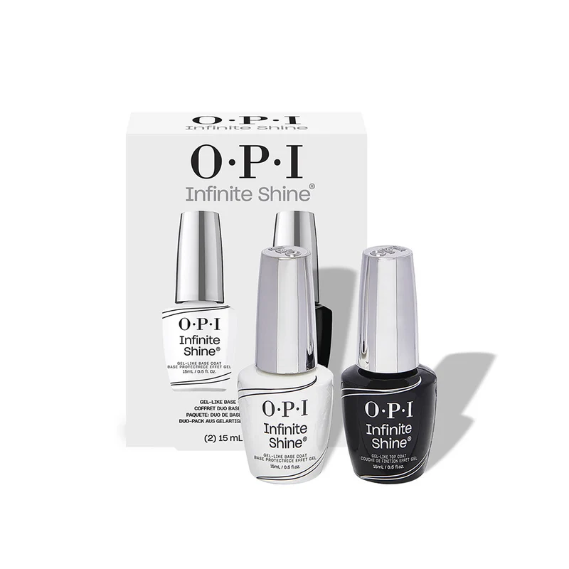 OPI Infinite Shine Coffret Base 15ml + Top Coat 15ml - cofanetto