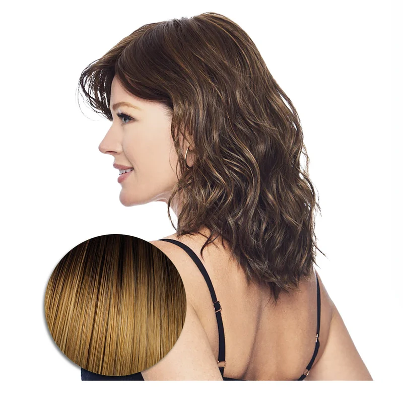 Hairdo Courtside Waves SS14/25 Biondo Caldo con Radice Castana - parrucca taglio medio