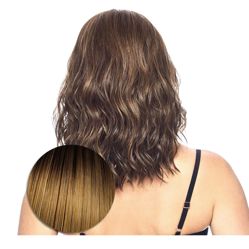 Hairdo Courtside Waves SS14/25 Biondo Caldo con Radice Castana - parrucca taglio medio