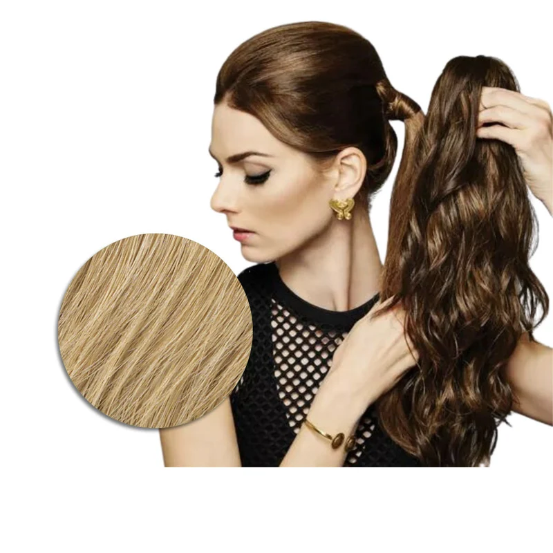 Hairdo Coda con Onde con Mollettone R25 Biondo Medio Dorato 46cm - coda onde