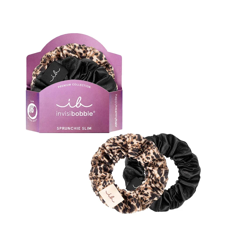 Invisibobble Sprunchie Slim Premium LeothenewBlack - scrunchies