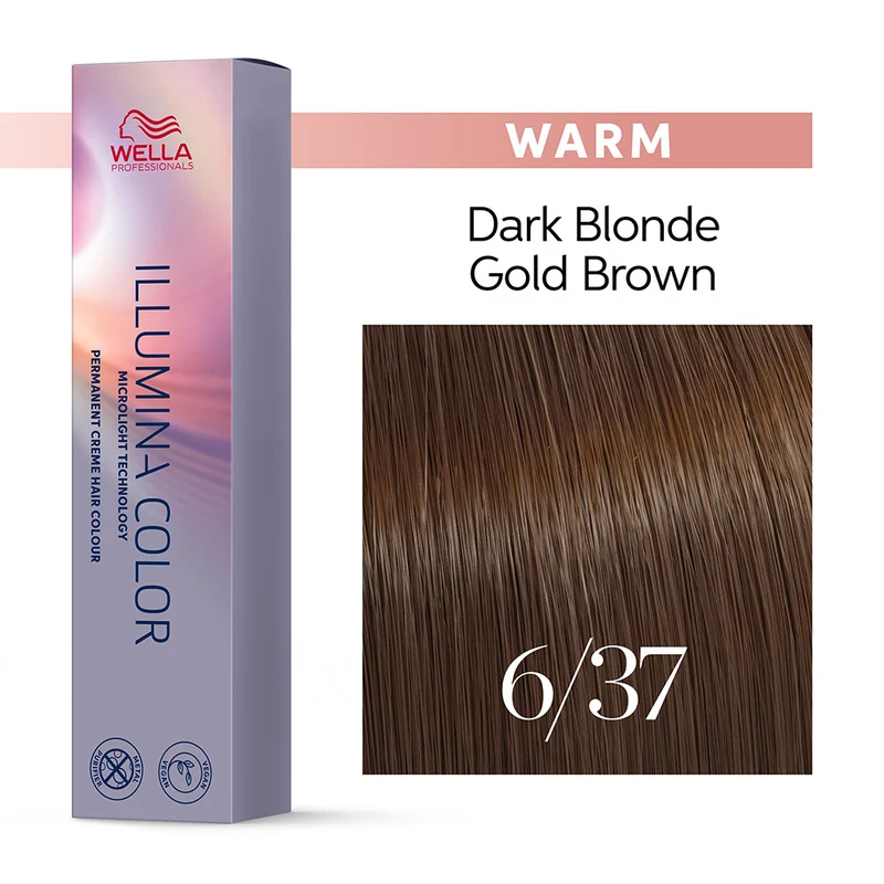 Wella Illumina Color 6/37 Biondo Scuro Oro Sabbia 60ml - colorazione permanente