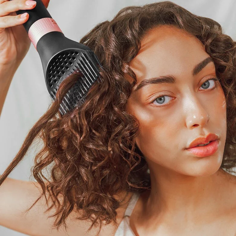 Cecotec Bamba CeramicCare 12in1 Asciugacapelli AirGlam Black Multistyler Caldo Nero, Rosa 1400 W
