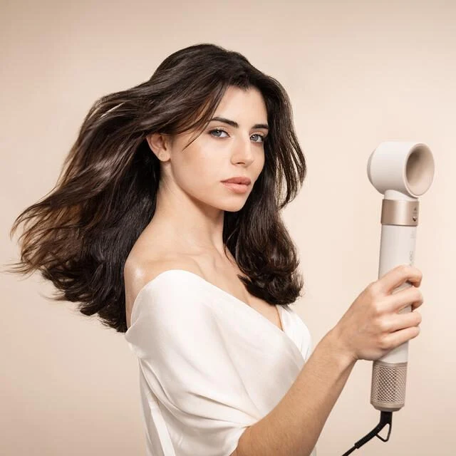 Cecotec CeramicCare AirGlam Multistyler Caldo Champagne, Bianco 1400 W 1,8 m