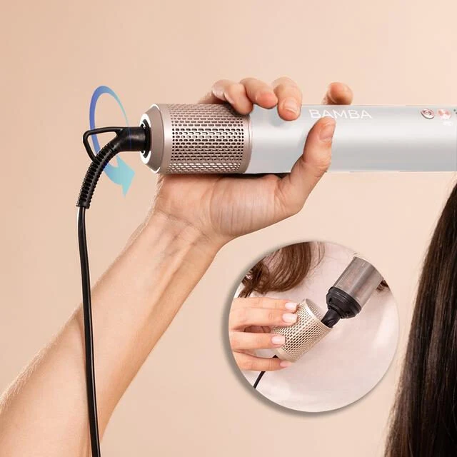 Cecotec CeramicCare AirGlam Multistyler Caldo Champagne, Bianco 1400 W 1,8 m