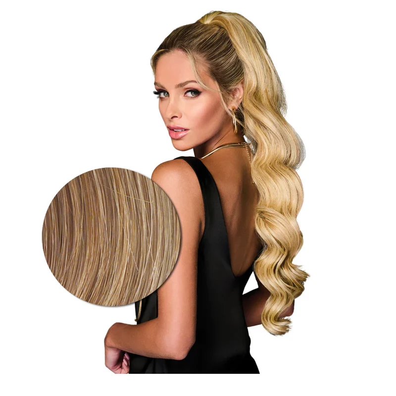 Hairdo Coda Mossa con Clip R14/25 Biondo Caldo 69cm