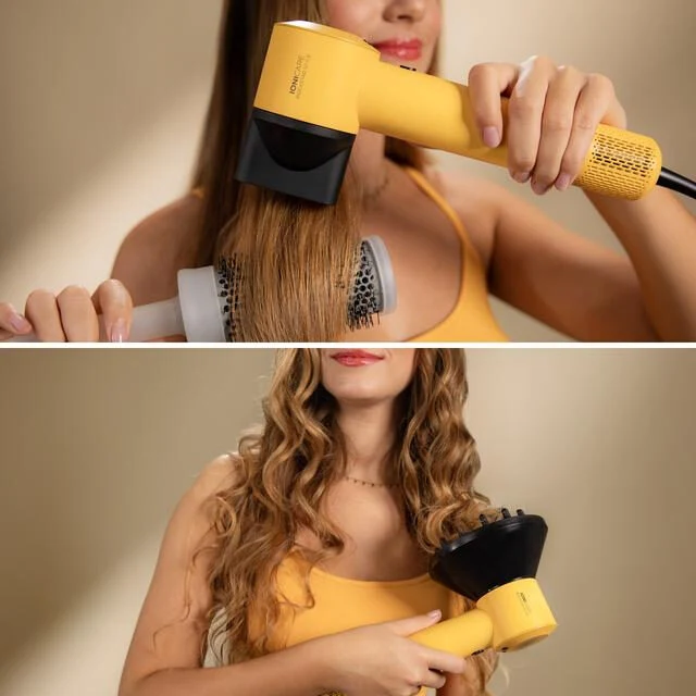 Cecotec IoniCare RockStar Style Asciugacapelli 1500 W Nero, Giallo