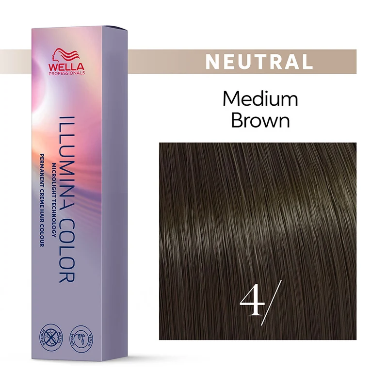 Wella Illumina Color 4/ Castano Medio Puro 60ml - colorazione permanente