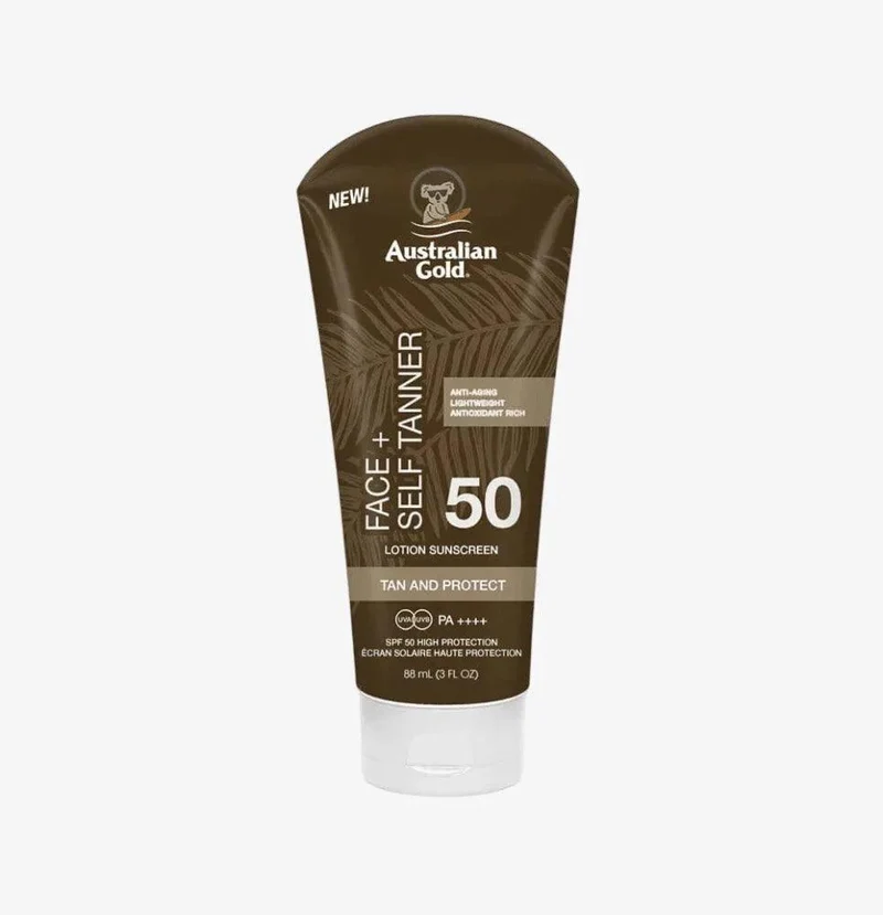 Australian Gold SPF50 Face + Self Tanner Lotion 88ml