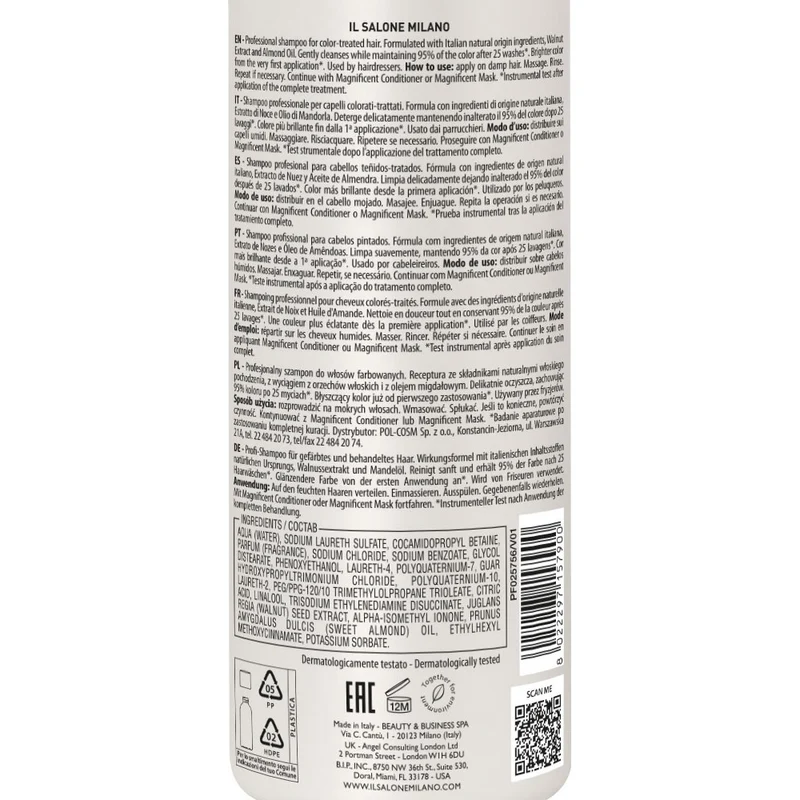 Il Salone Milano Magnificent Shampoo 500ml - shampoo per capelli colorati e trattati