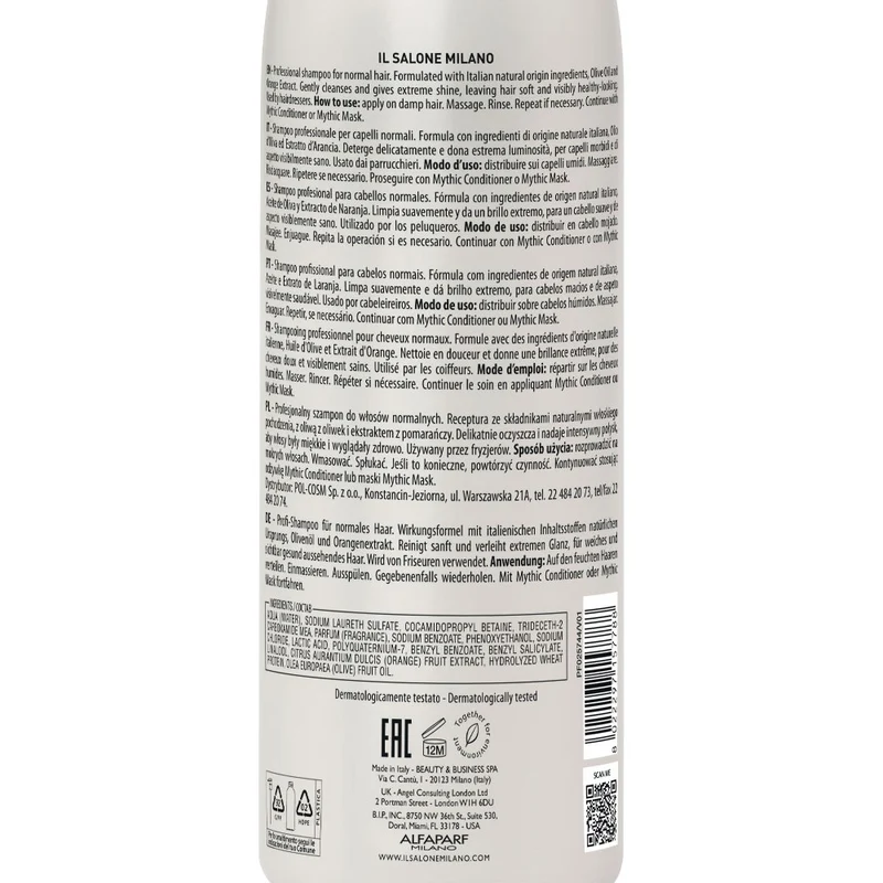 Il Salone Milano Mythic Shampoo 1000ml - shampoo per capelli normali