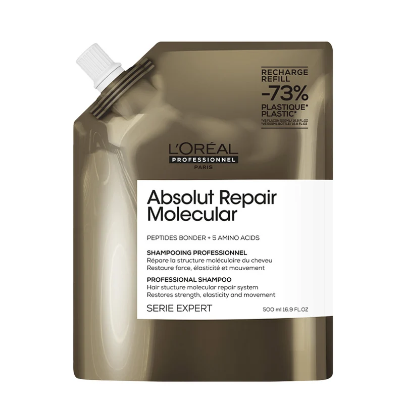 L'Oreal Professionnel Serie Expert Absolut Repair Molecular Shampoo Refill 500ml - eco-ricarica shampoo riparatore