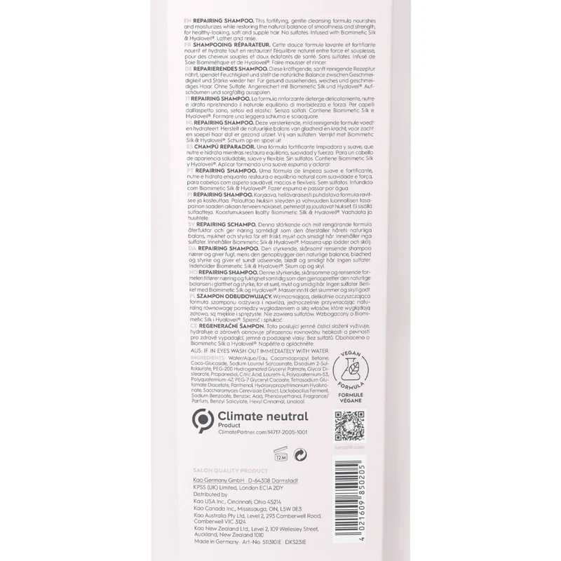 Kerasilk Essentials Repairing Shampoo 750ml - shampoo fortificante