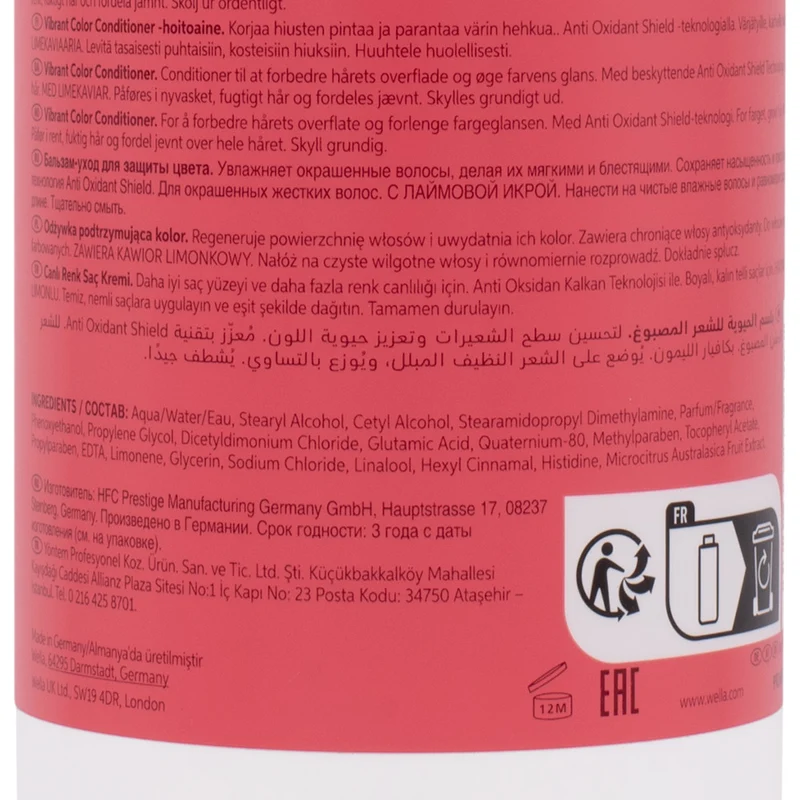 Wella Invigo Color Brilliance Coarse Vibrant Color Conditioner 1000ml - conditioner per capelli grossi