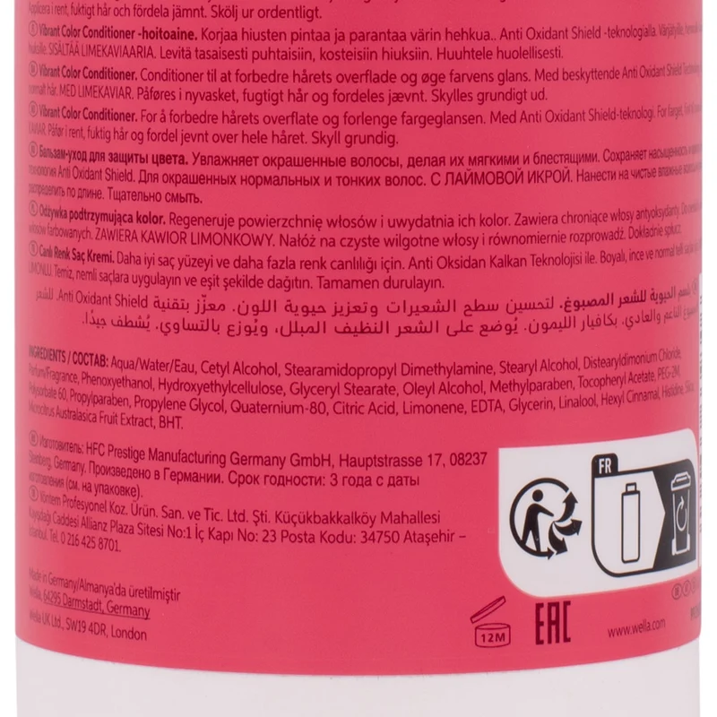 Wella Invigo Color Brilliance Fine Vibrant Color Conditioner 1000ml - balsamo capelli colorati fini e normali