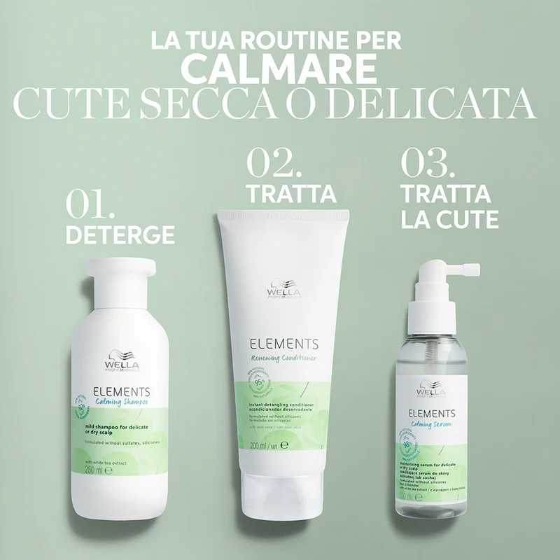 Wella New Elements Shampoo Calm 250ml - shampoo cute sensibile
