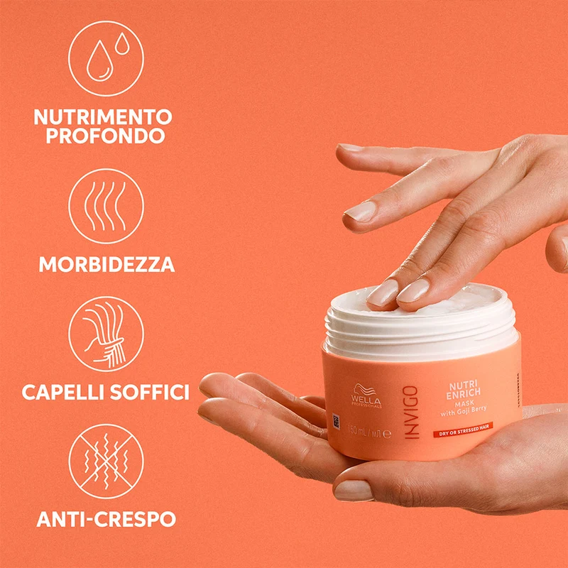 Wella Invigo Nutri Enrich Deep Nourishing Mask 75ml - maschera capelli secchi e stressati