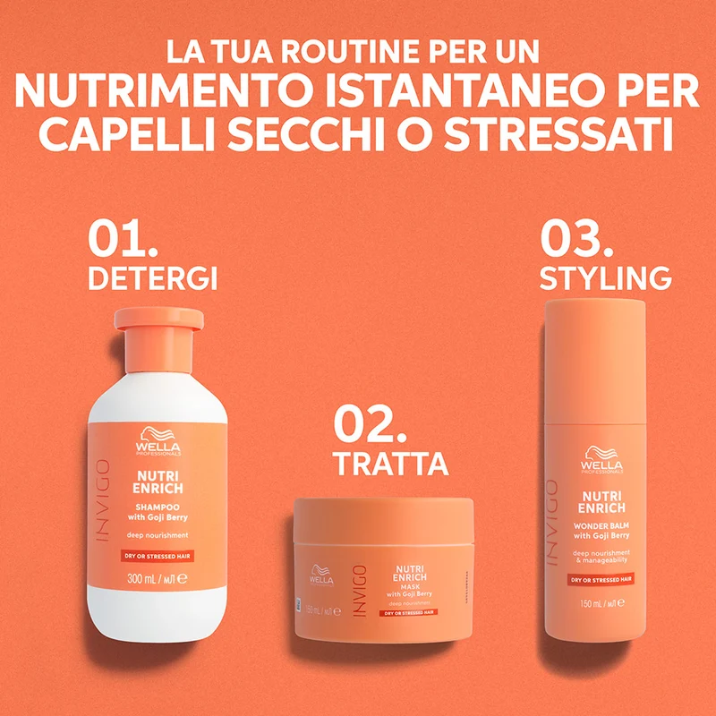 Wella Invigo Nutri Enrich Deep Nourishing Mask 75ml - maschera capelli secchi e stressati