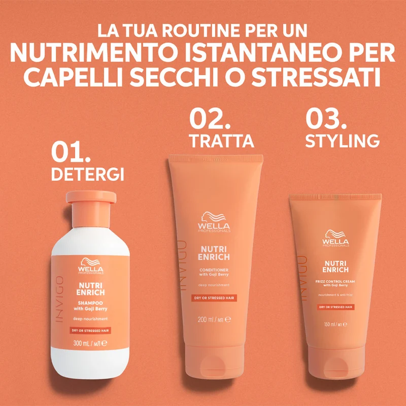 Wella Invigo Nutri Enrich Deep Nourishing Shampoo 300ml - shampoo capelli secchi e stressati