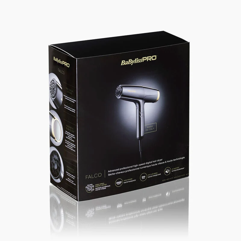 Babyliss Pro 4Artist Falco High Speed Dryer Black & Gold - asciugacapelli