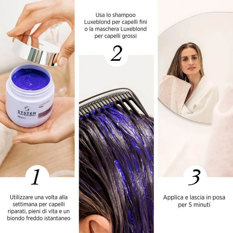 System Professional LuxeBlond Mask 75ml - maschera capelli biondi freddi