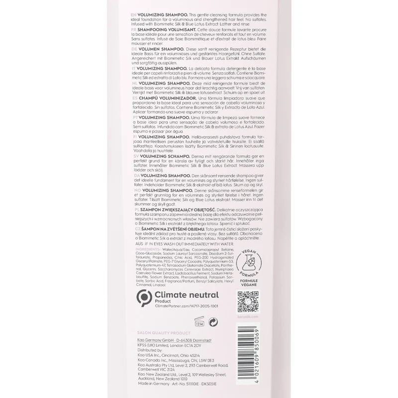 Kerasilk Essentials Volumizing Shampoo 750ml - shampoo volumizzante