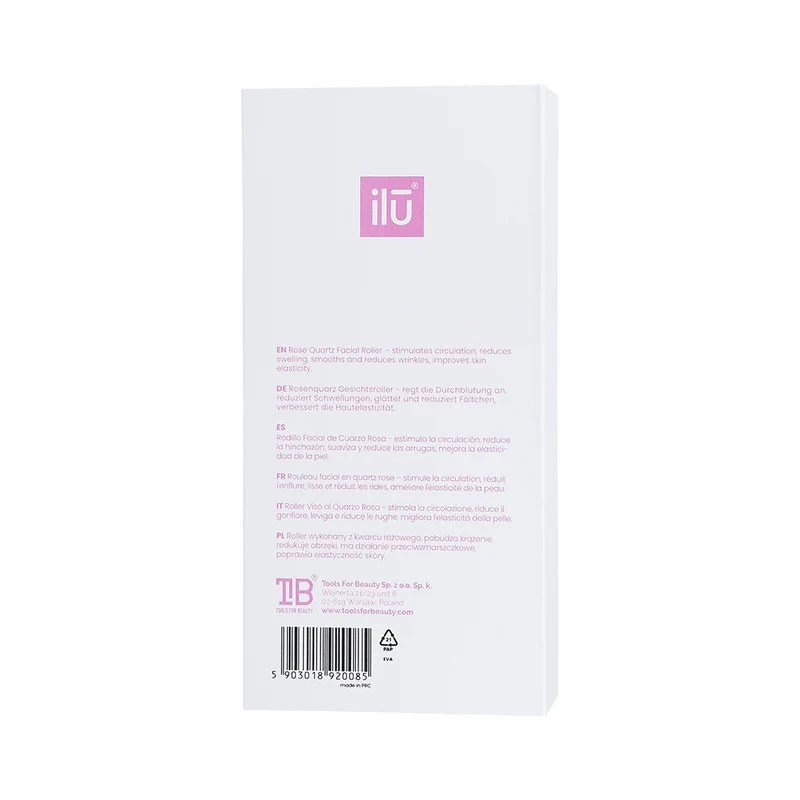 Ilū Make Up Rose Quarz Facial Roller - rullo quarzo rosa