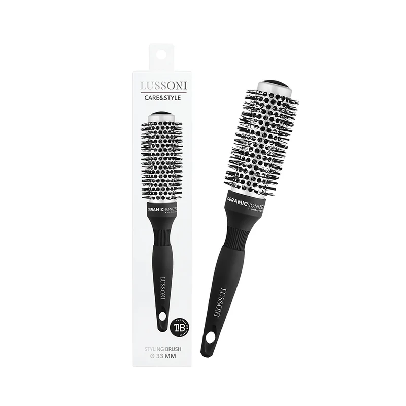 Lussoni Haircare Brush C&S Round Silver Styling 33mm - spazzola tonda